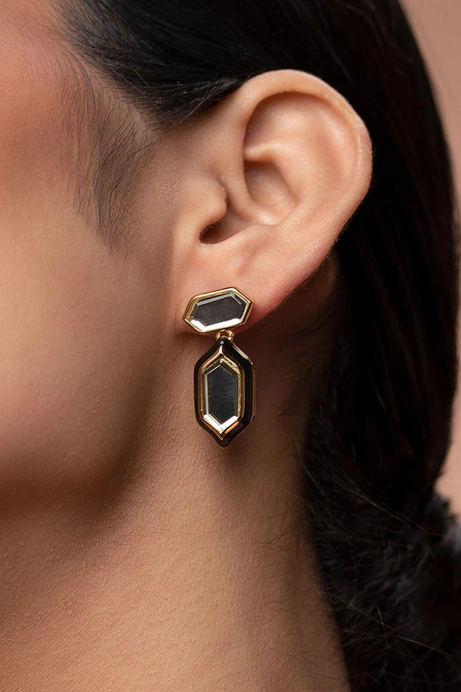 Isharya Amina Mirror Stud Earrings 3 Isharya Amina Mirror Stud Earrings