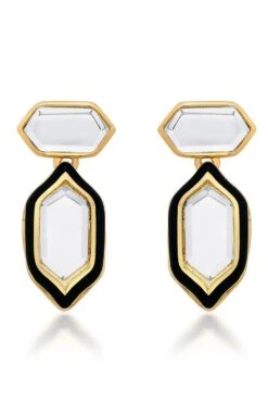 Isharya Amina Mirror Stud Earrings 7 Isharya Amina Mirror Stud Earrings -Celestiagem Jewelry Shop 62iq55 2