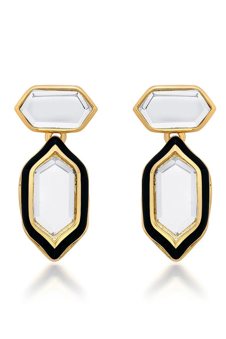 Isharya Amina Mirror Stud Earrings 4 Isharya Amina Mirror Stud Earrings - Image 2
