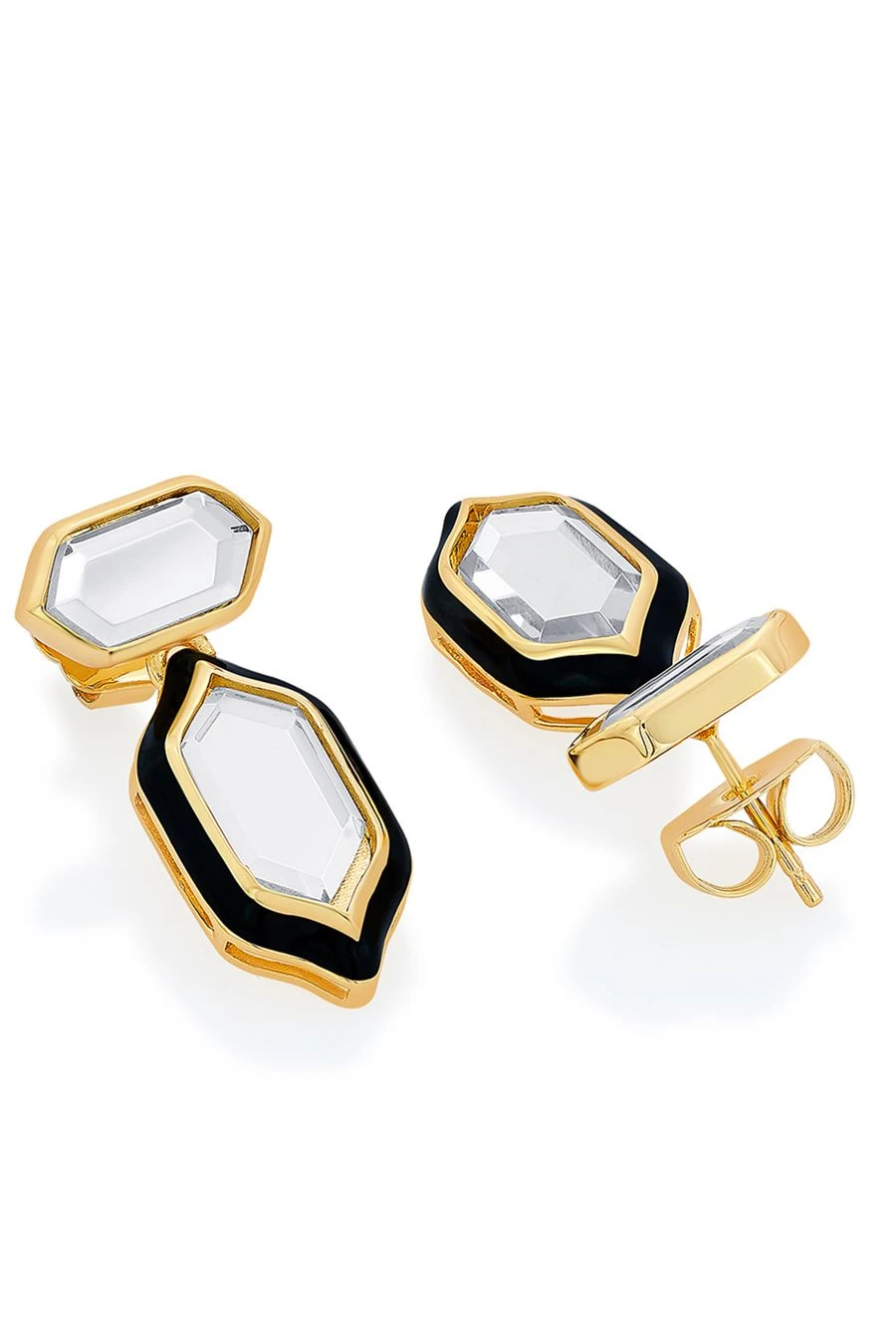 Isharya Amina Mirror Stud Earrings 6 Isharya Amina Mirror Stud Earrings - Image 4