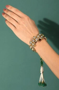 Heer- House Of Jewellery Green Honeycomb Pochi Bracelet -Celestiagem Jewelry Shop 6723hr13 2