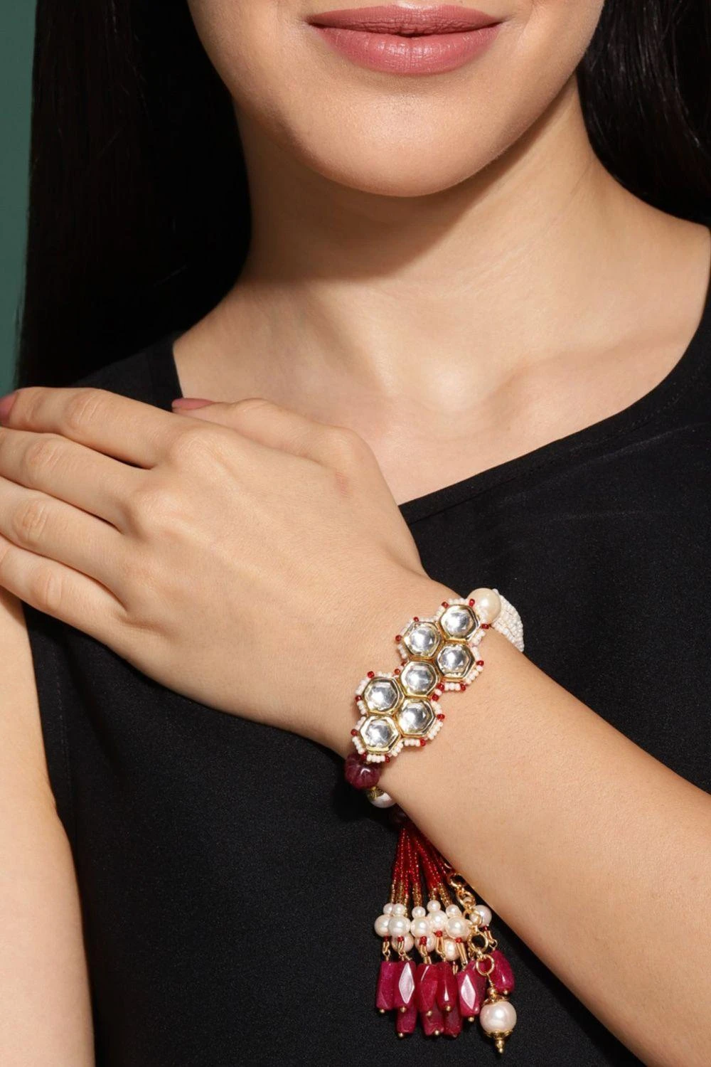 Heer- House Of Jewellery Red Kashti Bracelet 3 Heer- House Of Jewellery Red Kashti Bracelet