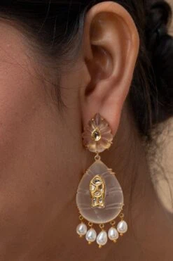 Zayn By Sunena Mahi Hand Carved Crystal Earrings 9 Zayn By Sunena Mahi Hand Carved Crystal Earrings -Celestiagem Jewelry Shop 7823zs18 4
