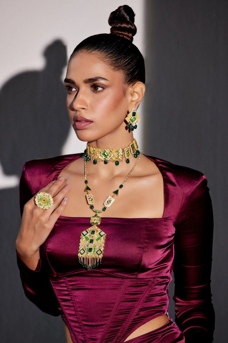 Aulerth Rumeli Angular Earrings By JJV By JJ Valaya 5 Aulerth Rumeli Angular Earrings By JJV By JJ Valaya - Image 3