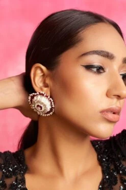 Amama Red Onyx Conoidal Studs