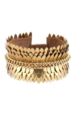 Deepa Gurnani Gold Brass Cuffs