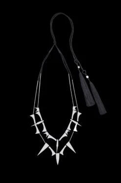 En Inde Black Thread & Stainless Steel Necklace