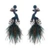 Deepa Gurnani Peacock Earrings -Celestiagem Jewelry Shop erl4482 grn 1