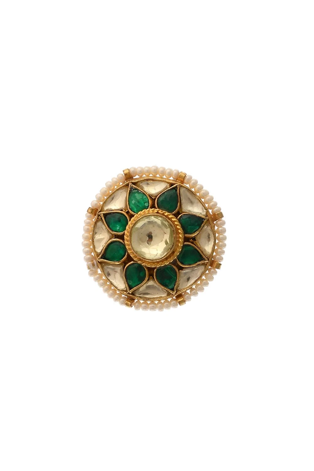 Maisara Kundan & Pearl Ring 3 Maisara Kundan & Pearl Ring