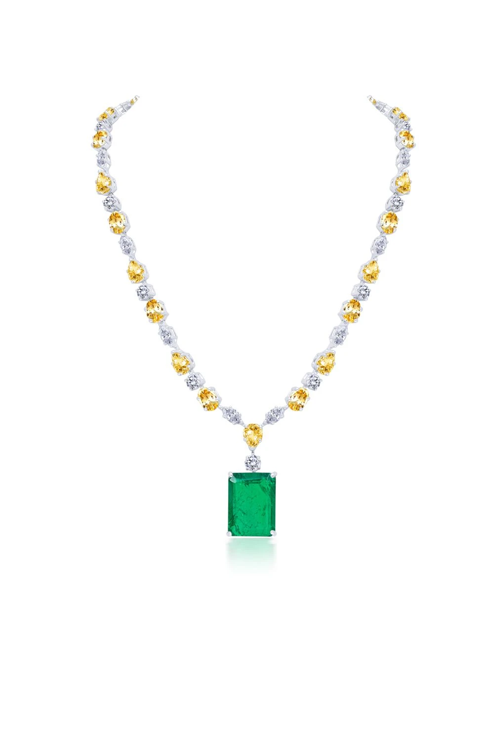 Diosa Paris Emerald Pendant Necklace 2 Diosa Paris Emerald Pendant Necklace