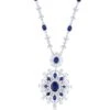 Diosa Paris White & Blue Swarovski Zirconia Necklace -Celestiagem Jewelry Shop ne 2107 0003 1