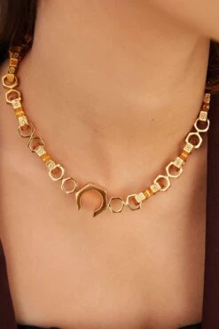 Outhouse Poppi Bolt Link Necklace 8 Outhouse Poppi Bolt Link Necklace -Celestiagem Jewelry Shop ohaw21ne071 2 1