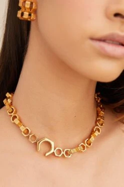 Outhouse Poppi Bolt Link Necklace 11 Outhouse Poppi Bolt Link Necklace -Celestiagem Jewelry Shop ohaw21ne071 5 1