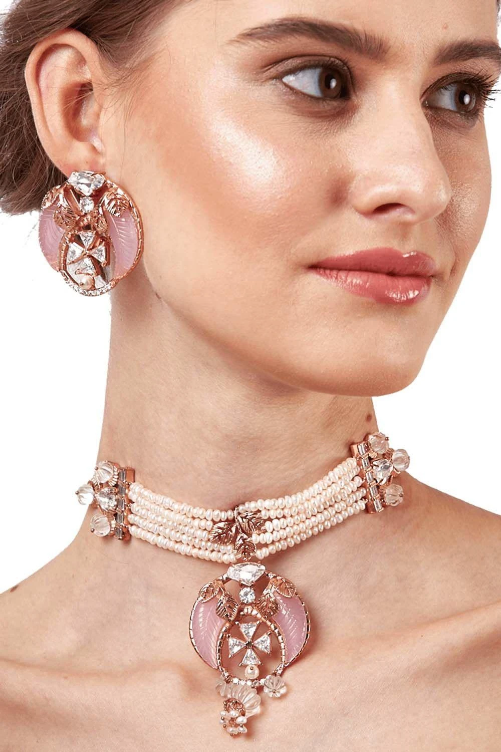 Outhouse Blush Pink Tusk Choker 3 Outhouse Blush Pink Tusk Choker