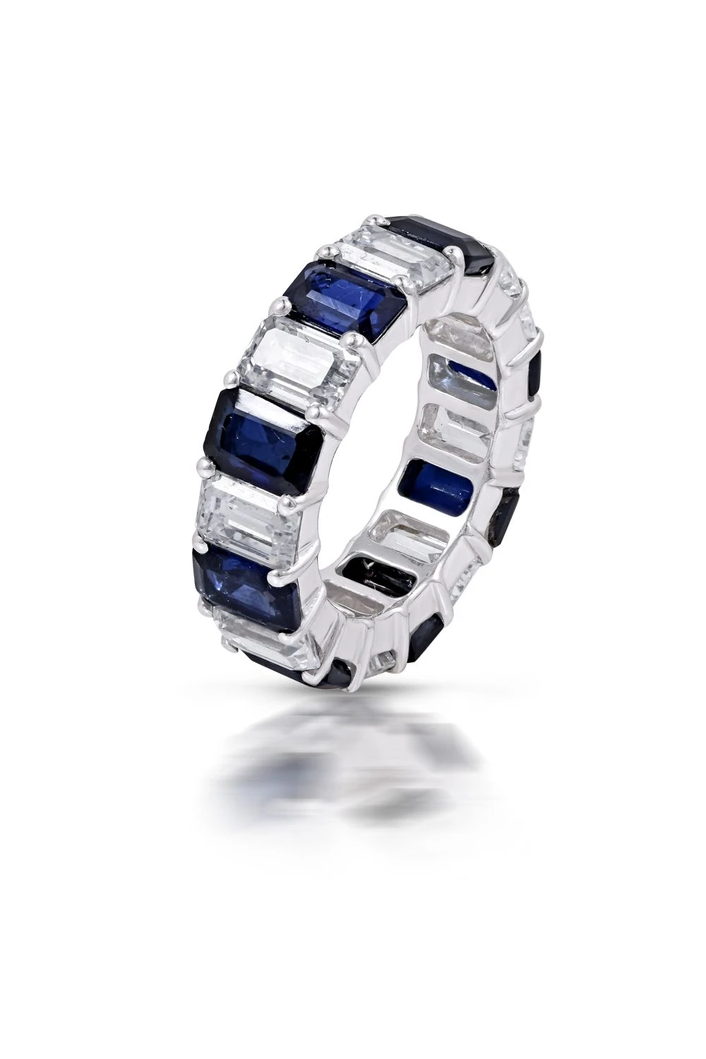 Diosa Paris Blue & White Eternity Band Ring 3 Diosa Paris Blue & White Eternity Band Ring