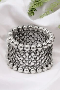 Sangeeta Boochra Handcrafted Silver Statement Cuff