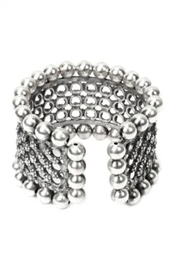 Sangeeta Boochra Handcrafted Silver Statement Cuff -Celestiagem Jewelry Shop sbb 1126 3