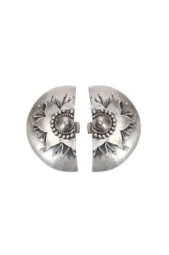 Sangeeta Boochra Silver Crescent Studs
