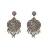 Sangeeta Boochra Silver Earrings With CZ Stones