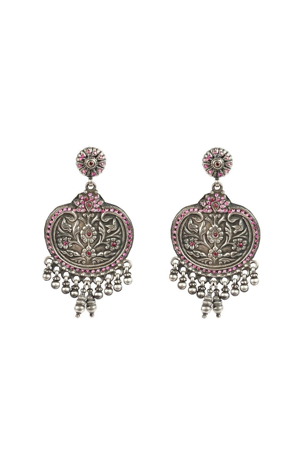 Sangeeta Boochra Silver Earrings With CZ Stones 3 Sangeeta Boochra Silver Earrings With CZ Stones