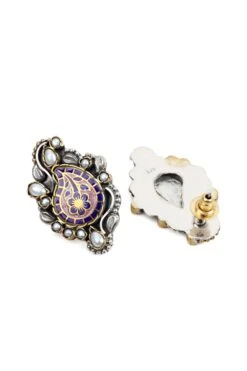 Sangeeta Boochra Handcrafted Silver Earrings With 24K Gold Plating -Celestiagem Jewelry Shop sbe 5793 3