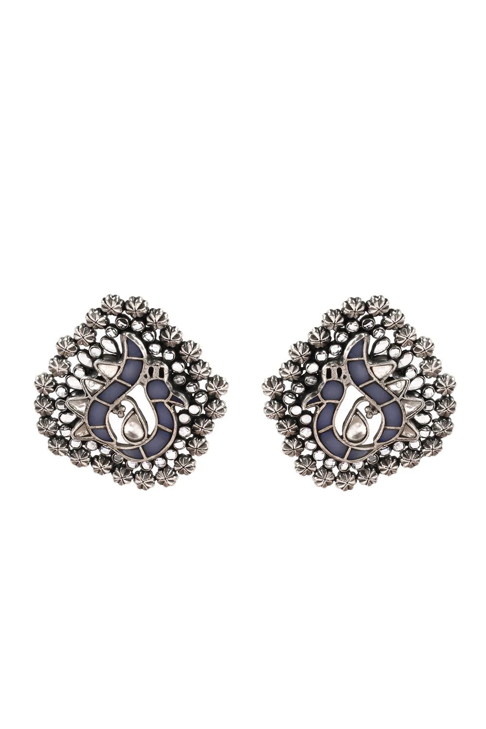 Sangeeta Boochra Silver Handcrafted Studs 4 Sangeeta Boochra Silver Handcrafted Studs - Image 2