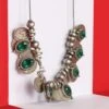 Sangeeta Boochra Emerald Silver Necklace -Celestiagem Jewelry Shop sbn 5424 1
