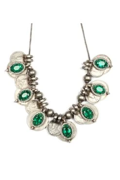 Sangeeta Boochra Emerald Silver Necklace 7 Sangeeta Boochra Emerald Silver Necklace -Celestiagem Jewelry Shop sbn 5424 3