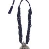 Sangeeta Boochra Inidigo Necklace With Lotus Pendant