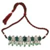 Sangeeta Boochra Handcrafted Silve Choker With Emerald Stones 2 Sangeeta Boochra Handcrafted Silve Choker With Emerald Stones -Celestiagem Jewelry Shop sbn 60119 1