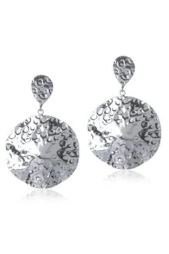 Valliyan By Nitya Arora Beaten Sphere Silver Earring