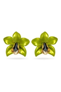 Valliyan By Nitya Arora Metallic Orchid Earrings