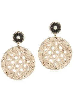 Valliyan By Nitya Arora Round Cane Earrings