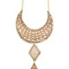 Valliyan By Nitya Arora Dual Drop Crescent Cane Necklace -Celestiagem Jewelry Shop vbn np 009 1